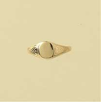GPC EMBOSSED SHANK OVAL SIGNET RING