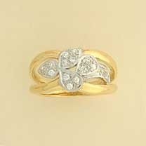 GPC SPLIT SHANK CZ SET FANCY LEAF RING