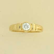 GPC SQ.SHOULDERS 5mm RUBSET CZ RING