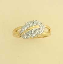 GPC PAVE SET CZ FANCY LEAF RING        =