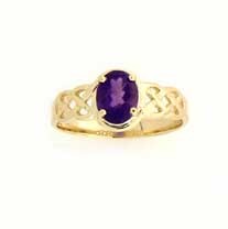 GPC OVAL AMETHYST CELTIC RING          =