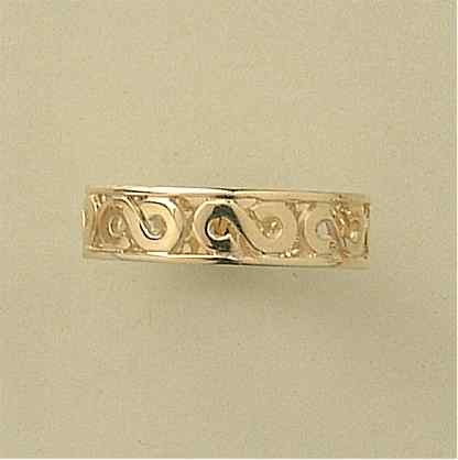 GPC 6mm CUTOUT S PATTERN BAND RING