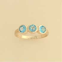 GPC 3 STONE RUBSET BT RING