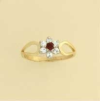 GPC CZ/GARNET CLUSTER IN LOOP BAND RING=