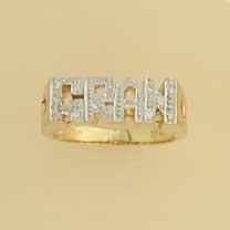 GPC CZ SET CHAIN LINK GRAN RING