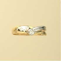 GPC CZ TWO COLOUR FANCY RING