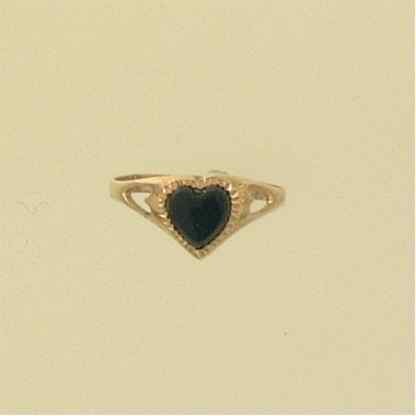 GPC HEART ONYX HEART SHANK BABY RING