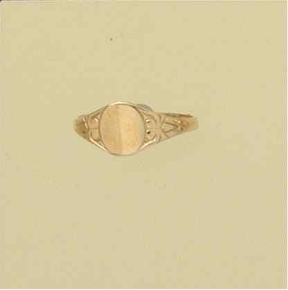 GPC BABY OVAL SIGNET RING-SIZE A-K