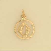 GPC 14mm PISCES ZODIAC PENDANT         =