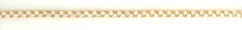 GPC V PATTERN CZ TENNIS BRACELET
