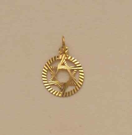 GPC 11mm D/C STAR OF DAVID IN CIRCLE