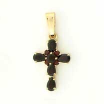 GPC FANCY GARNET SET CROSS