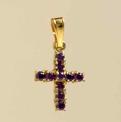 GPC 17x14mm AMETHYST CROSS             =