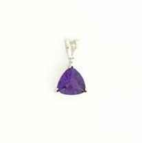 GPC WHITE TRILLION PENDANT-AMETHYST
