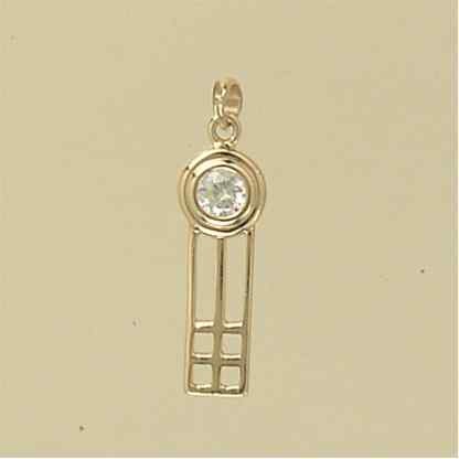 GPC ROUND CZ ON RM STYLE PENDANT