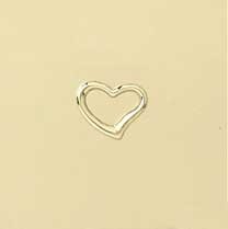 GPC WHITE GOLD 11mm TIF HEART PENDANT