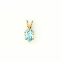 GPC 7x5mm BLUE TOPAZ OVAL PENDANT