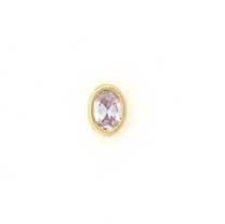GPC 7x5mm OVAL LAVENDER CZ RUB SET PEND.