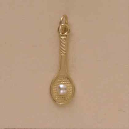 GPC TENNIS RACQUET CHARM/PEARL