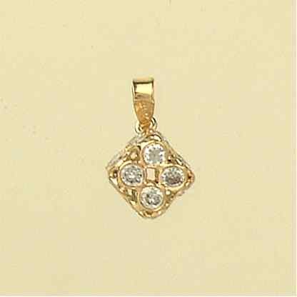 GPC CZ SET CUBE PENDANTS