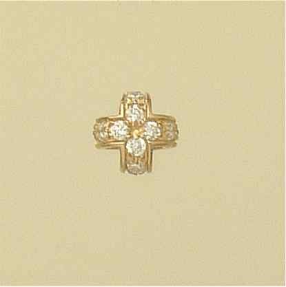 GPC GLITTER CROSS SLIDER PENDANT