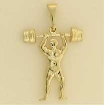GPC BODYBUILDER WITH WEIGHTS CHARM     =
