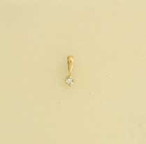 9ct 2.5pt DIAMOND CLAW SET PENDANT