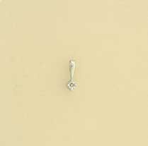 9ct WHITE 2.5pt DIAMOND CLAW SET PENDANT