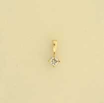 9ct 10pt DIAMOND CLAW SET PENDANT