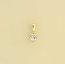 9ct 20pt DIAMOND CLAW SET PENDANT