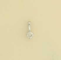 9ct WHITE 20pt DIAMOND CLAW SET PENDANT