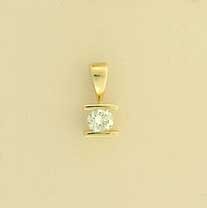 9ct 30pt DIAMOND SINGLE STONE PENDANT