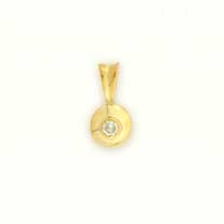 9ct 5pt DIAMOND SET YELLOW PENDANT