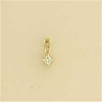 9ct 5pt DIAMOND CLAW SET PENDANT      1Q