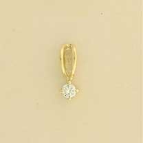 9ct 15pt DIAMOND CLAW SET PENDANT     1Q