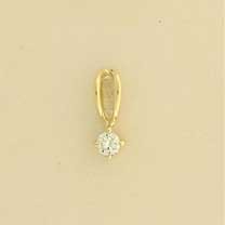 9ct 20pt DIAMOND CLAW SET PENDANT     1Q
