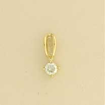 9ct 25pt DIAMOND CLAW SET PENDANT     1Q