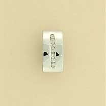 9ct 10pt DIA CHANNEL SET CURVED PENDANT