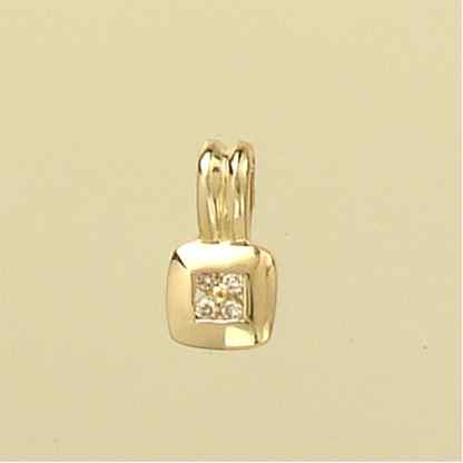 9ct 10pt DIAMOND/SQUARE SET PENDANT