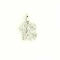 9ct WHITE DIAMOND SET 18 PENDANT