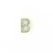 9ct WHITE 10pt DIAMOND SET INITIAL-B