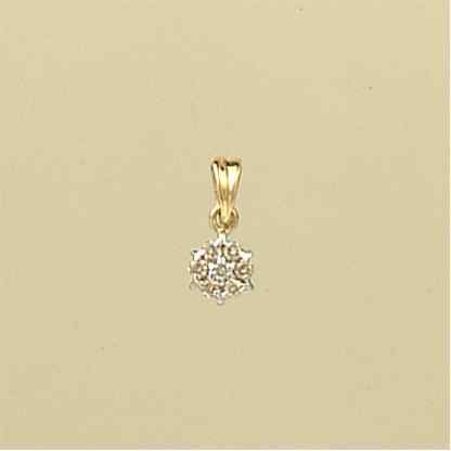 9ct 10pt DIAMOND TINY CLUSTER PENDANT