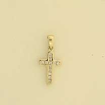 9ct 7pt DIAMOND CHANNEL SET CROSS