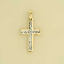 GPC 5pt DIA PAVE SET 17x12mm CROSS