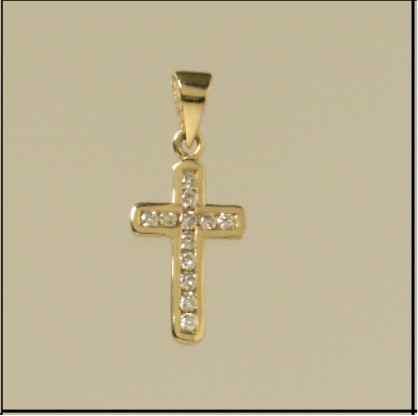 9ct 20pt DIAMOND 15x10mm CROSS