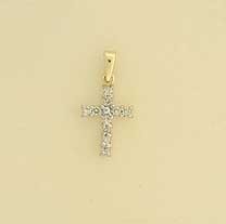 9cT  10pt DIAMOND 11x8mm CROSS
