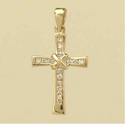9ct 25pt DIAMOND CHANNEL SET CROSS