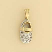9ct 17pt DIA SET BABY BOOT CHARM