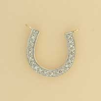 9ct 5pt DIAMOND SET HORSESHOE PENDANT