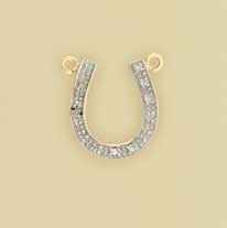 9ct 10pt DIA PAVE SET HORSESHOE PENDANT